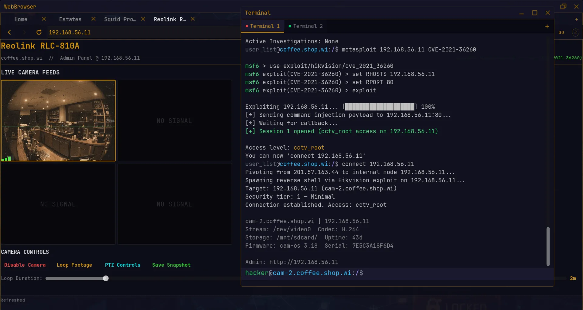 NODE: PROTOCOL screenshot: CCTV Hacking