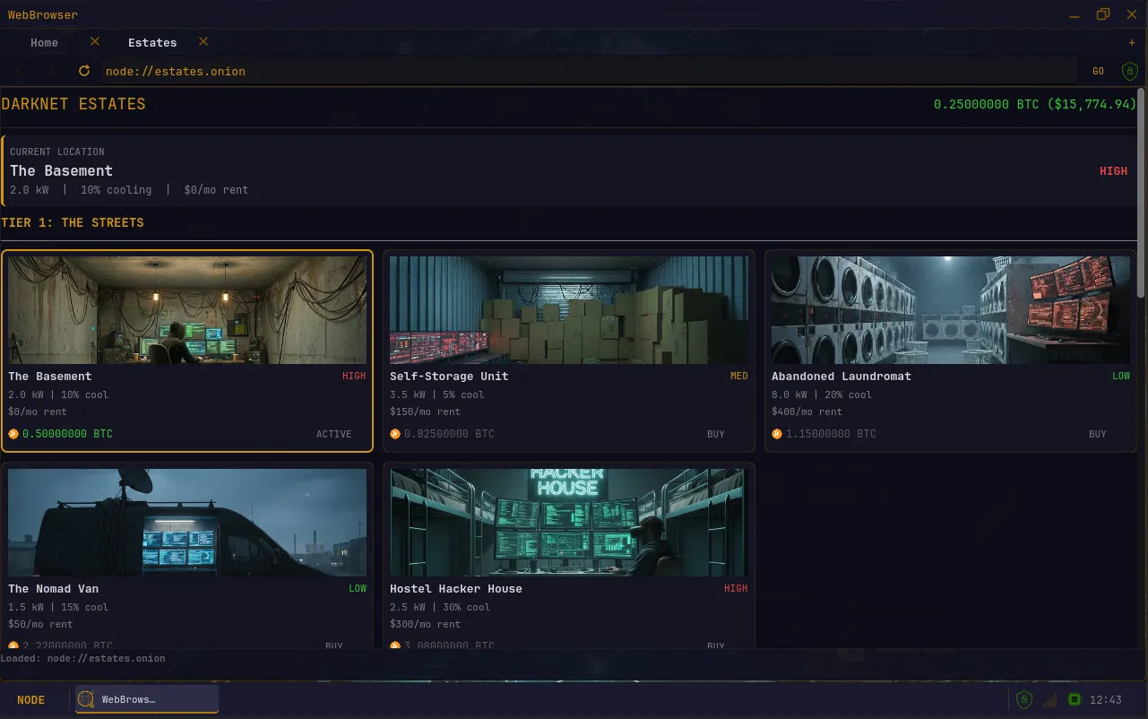 NODE: PROTOCOL screenshot: Darknet Estates